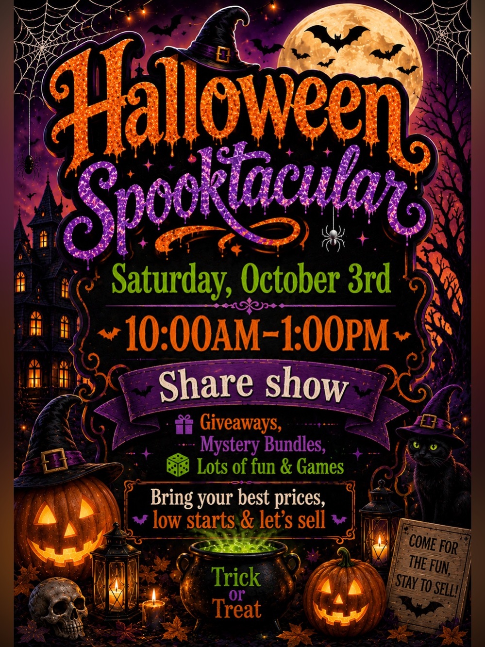 Halloween Spooktacular Share show event- Sat, Oct 3rd 10AM